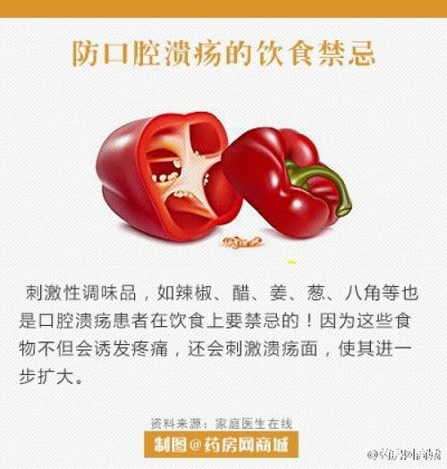 口腔溃疡在饮食上需要注意什么 2007铜川市闫钰艺推荐文章